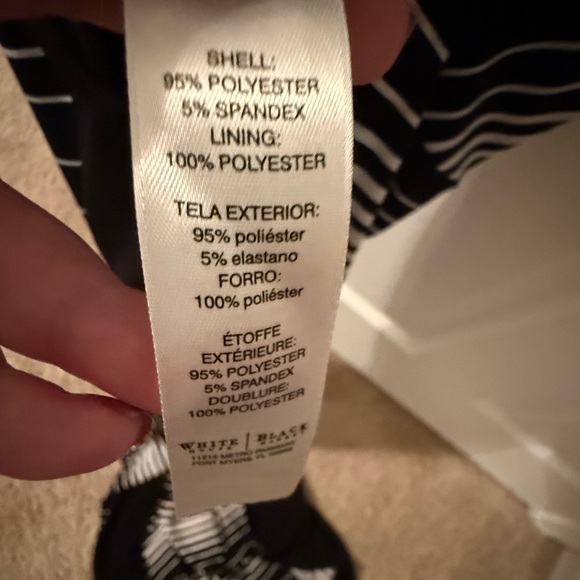 WHBM | Black & White Striped Sleeveless Maxi Dress | Size S - Picture 6 of 7